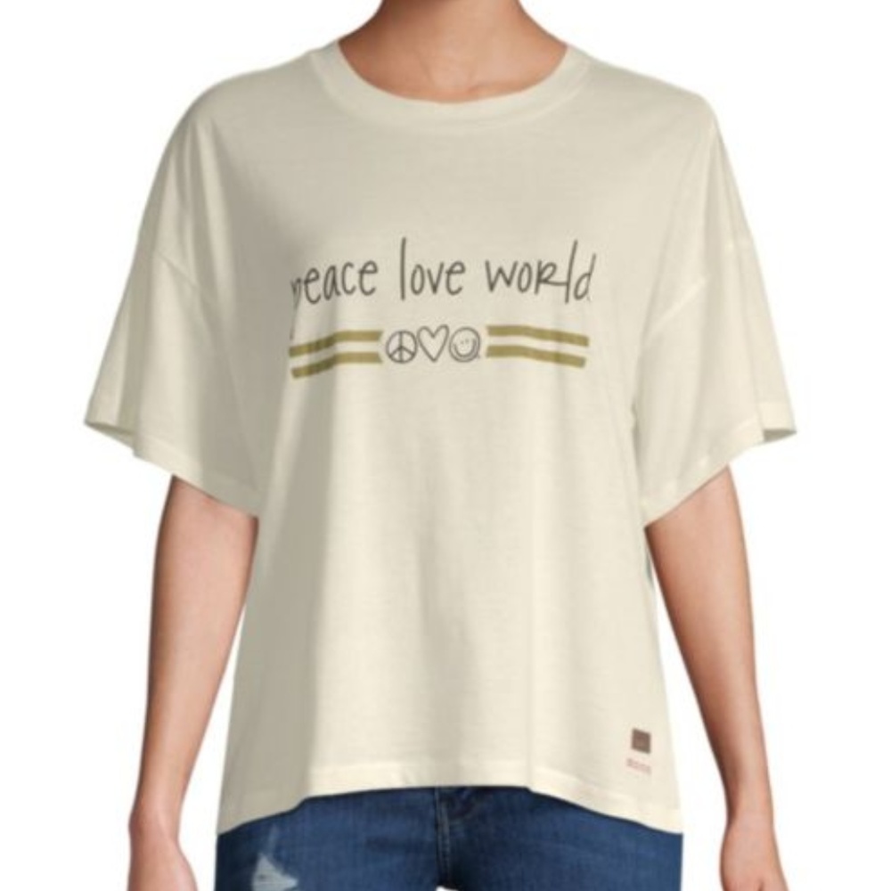 Peace Love World Kenny Dropped Shoulder Top